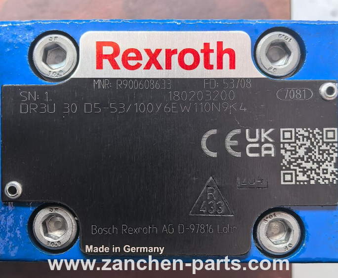 Rexroth R900608633 Pressure Reducing Valve DR3U30D5-53/100Y6EW110N9K4
